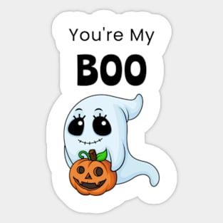 You Are My Boo - "You're My Boo" Spooky Ghost Design Sticker